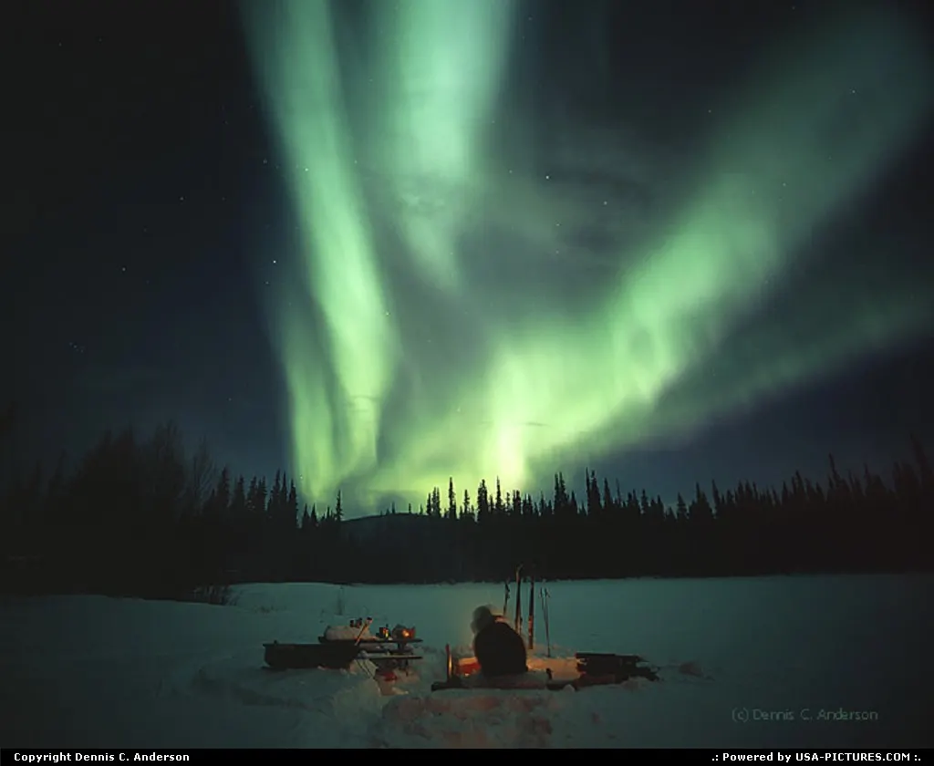 Not in a city Alaska Aurora northern lights