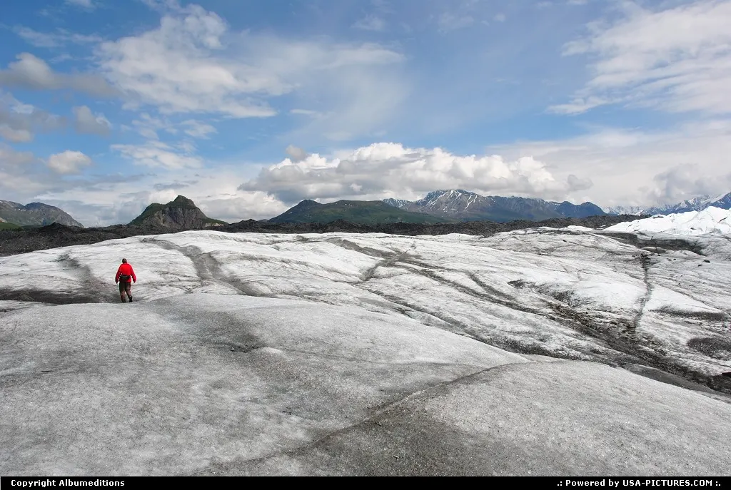 The Matanuska is a beautiful valley Glacier, 24 miles long and 4 miles wide and decendi...
