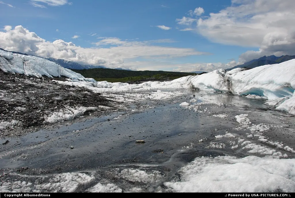 The Matanuska is a beautiful valley Glacier, 24 miles long and 4 miles wide and decendi...