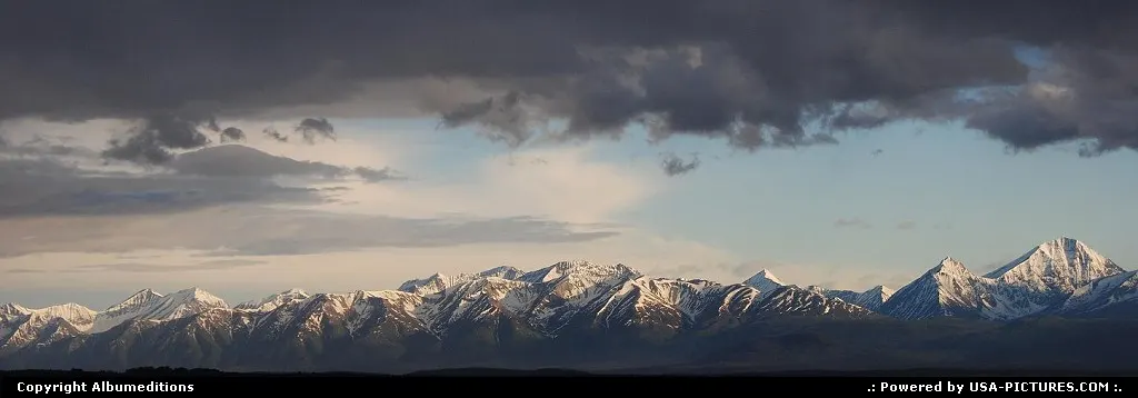 Midnight over Chugach Mountains, Alaska