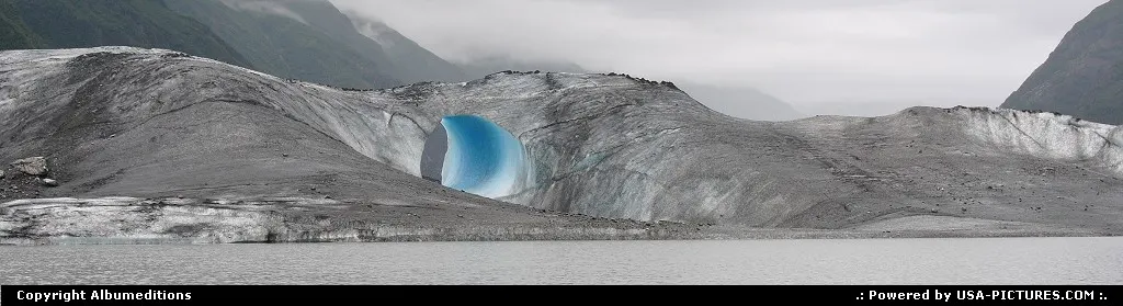 This iceberg, calved from Valdez Glacier, seems the result of human work.