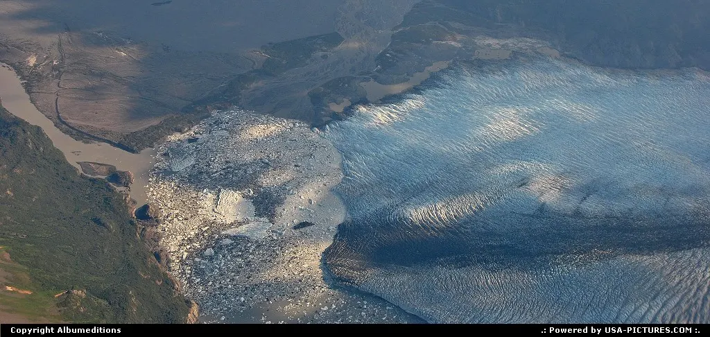 Located on the northern edge of Alaska’s Chugach mountains the 28 miles long Knik Glaci...