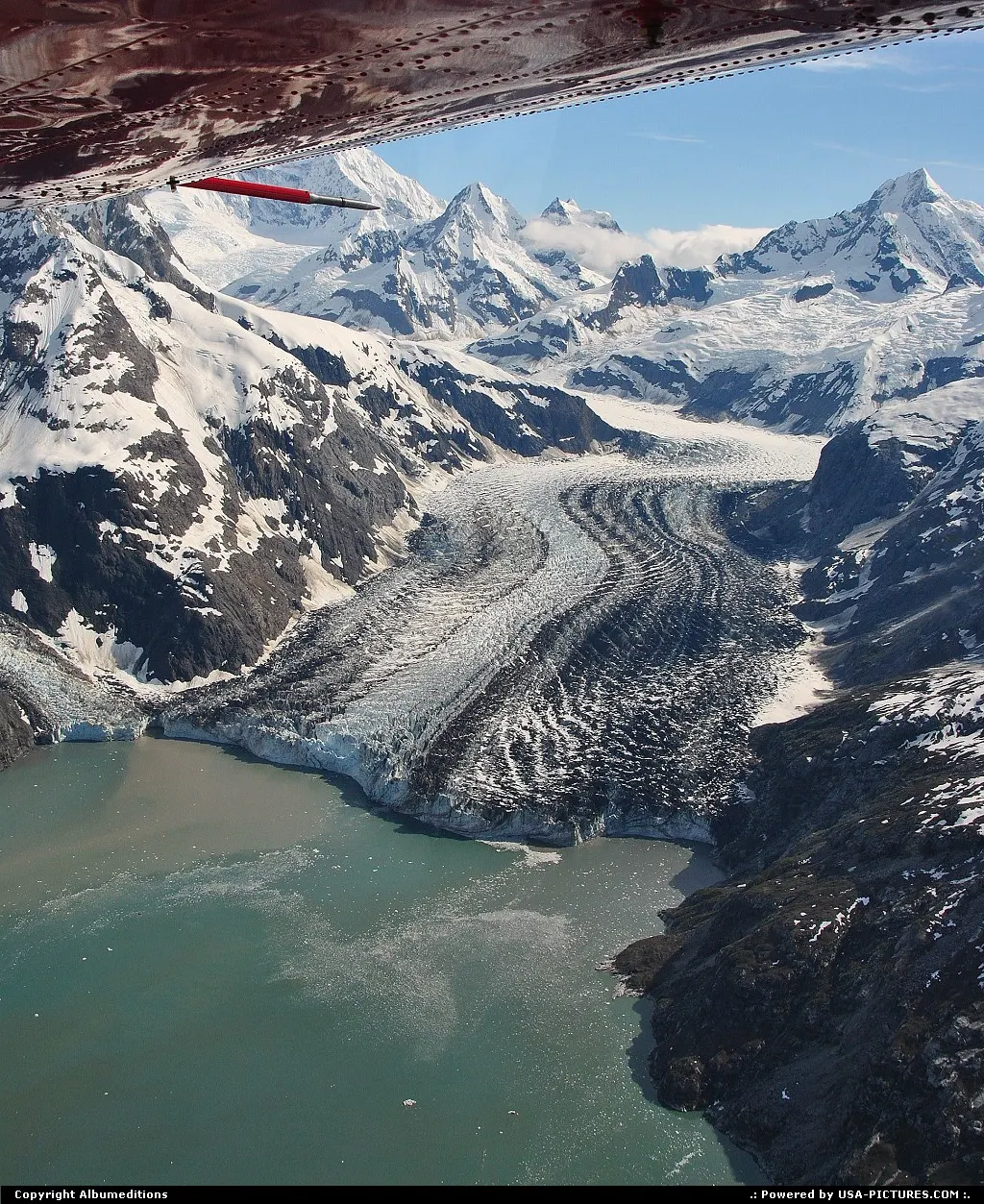 A glorious landscape of inexorable glaciers in Glacier Bay National Park-Alaska.