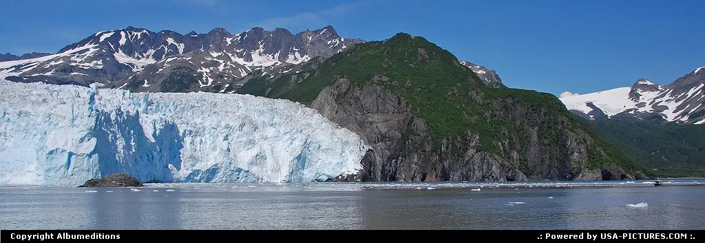 At the end of the 20 mile long Aialik Bay in Alaska's Kenai Fjords NP, we are facing th...