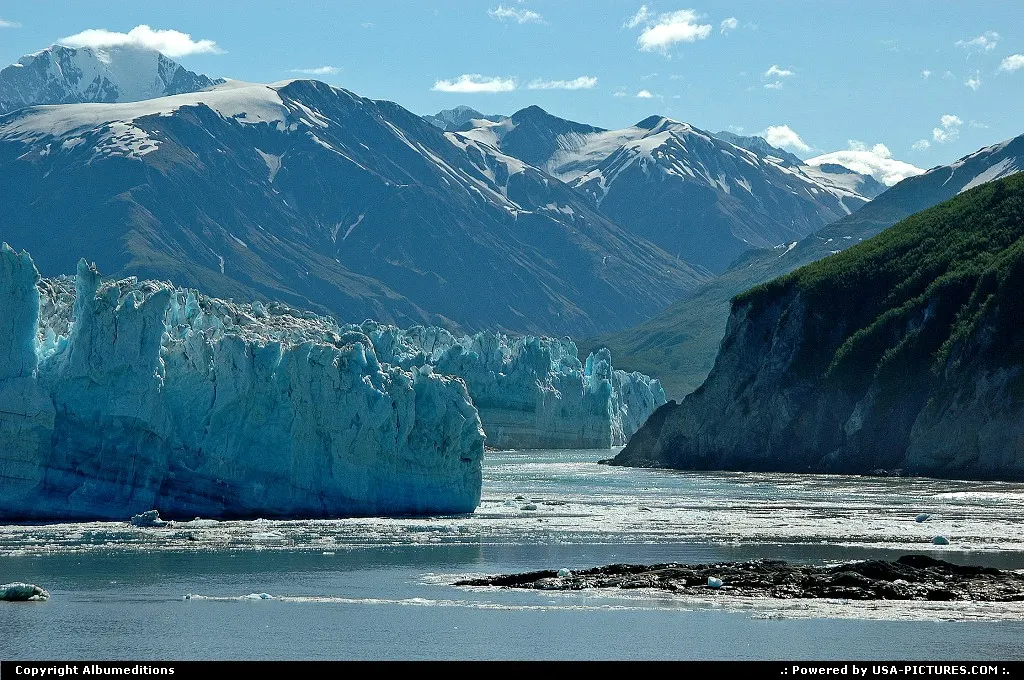 The Hubbard Glacier is Alaska's longest tidewater glacier and stretches across 6 miles...