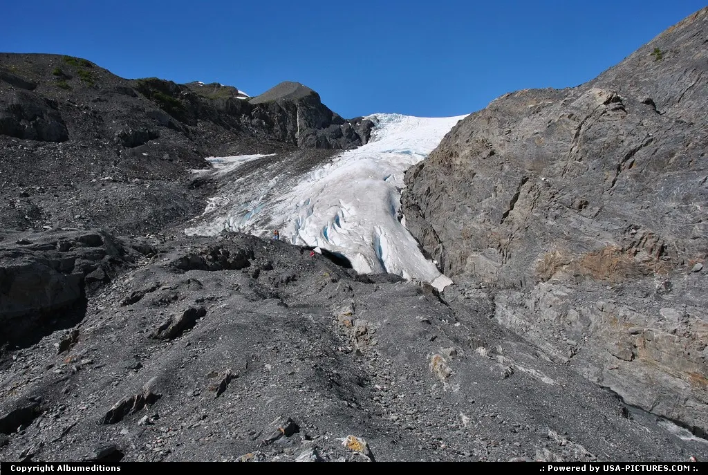 Hiking the challenging trail up to the Worthington Glacier near Valdez.