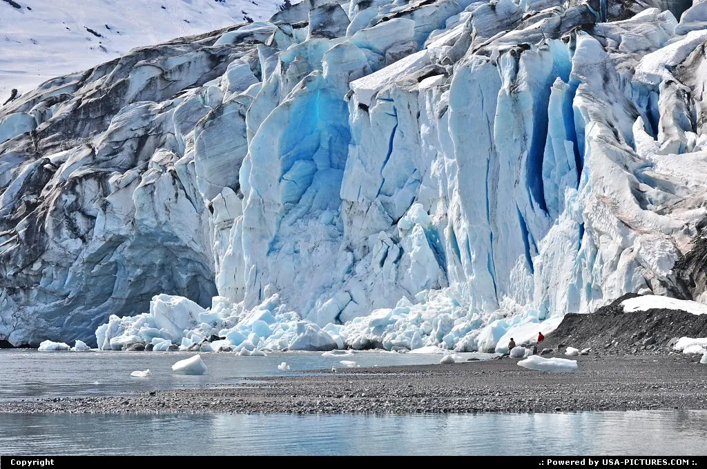 The face of Shoup Glacier at the end of Shoup Bay (Prince William Sound) near Valdez, A...