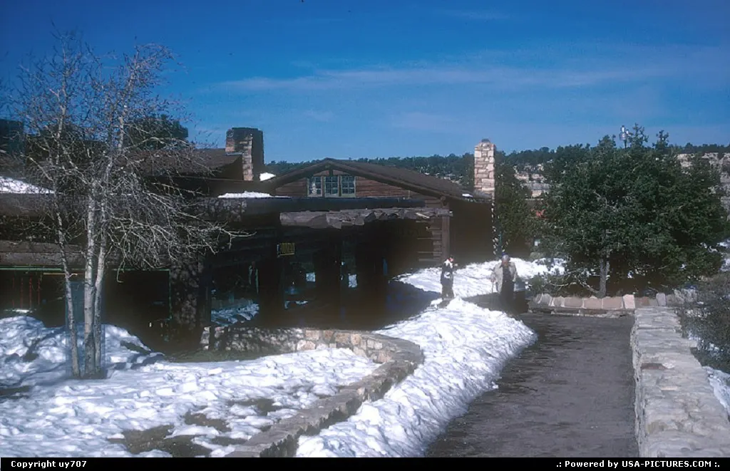 Pedestrian alley in Grand Canyon Lodge and Resorts