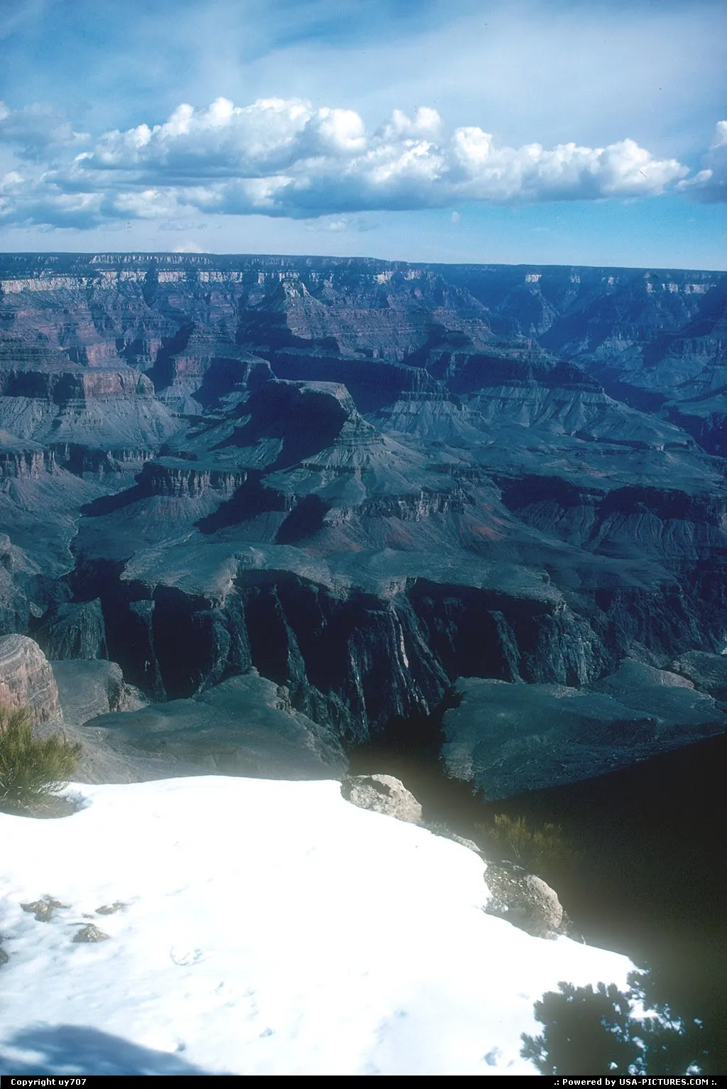 Adding to the ever breathtaking beauty of the vista, snow had not yet completely melted...