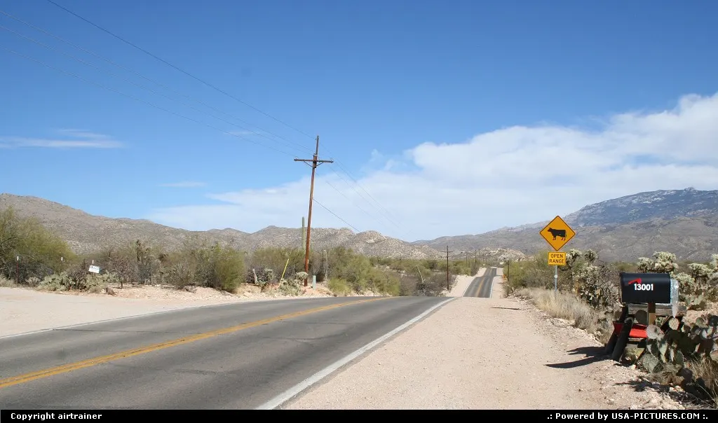 deserted road near Tucson