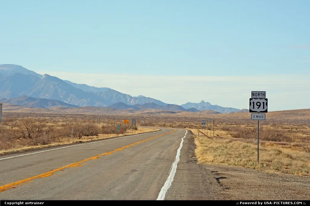 State Road 191, heading north to Safford...