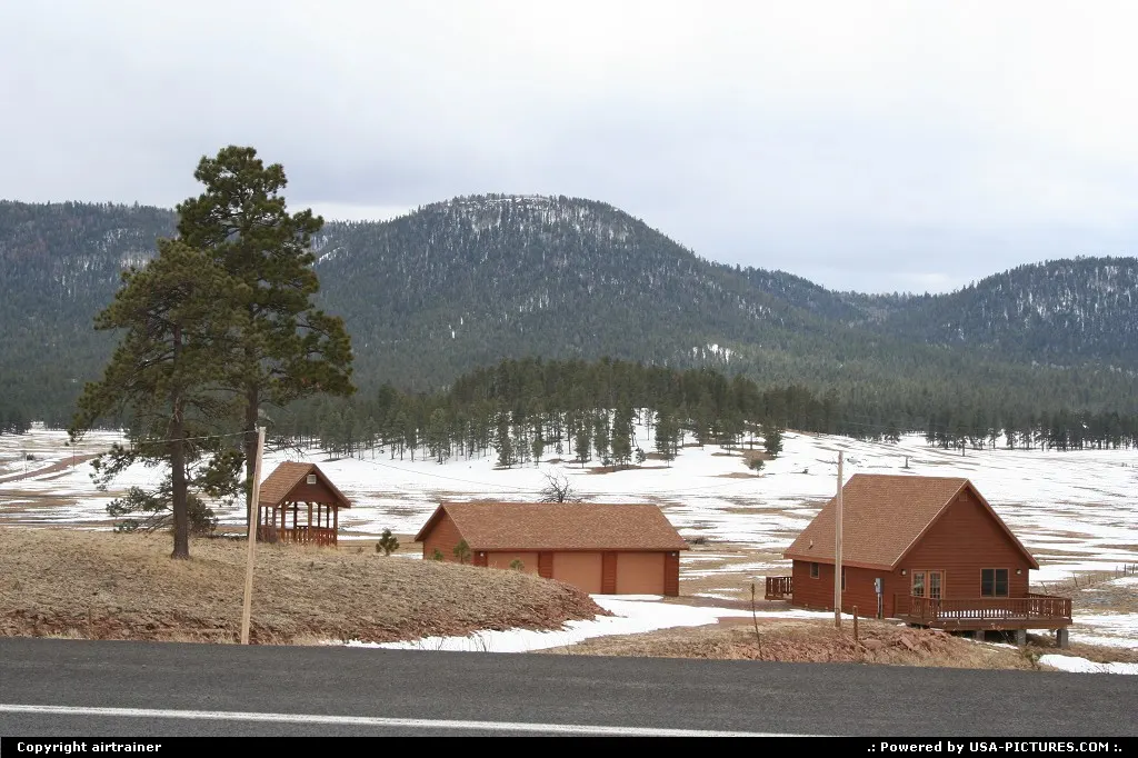 New construction in Nutrioso, with the Apache National Forest in the background...
