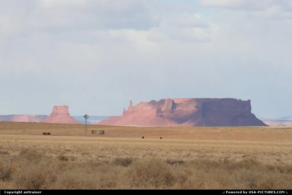 deserted landscape near Monument Valley