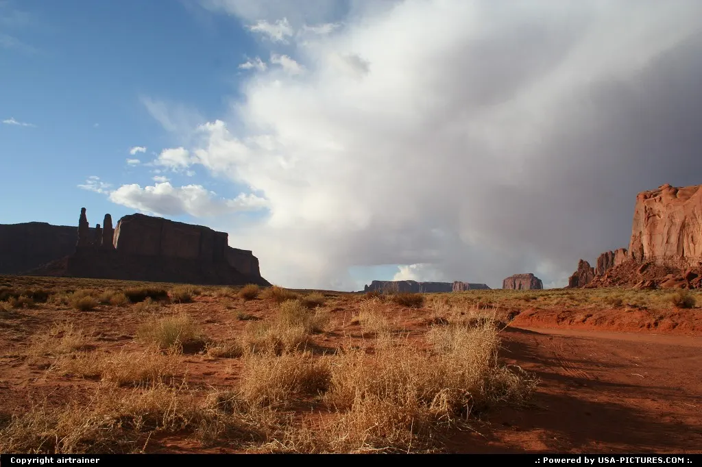 Monument Valley. Overview of the park, with the