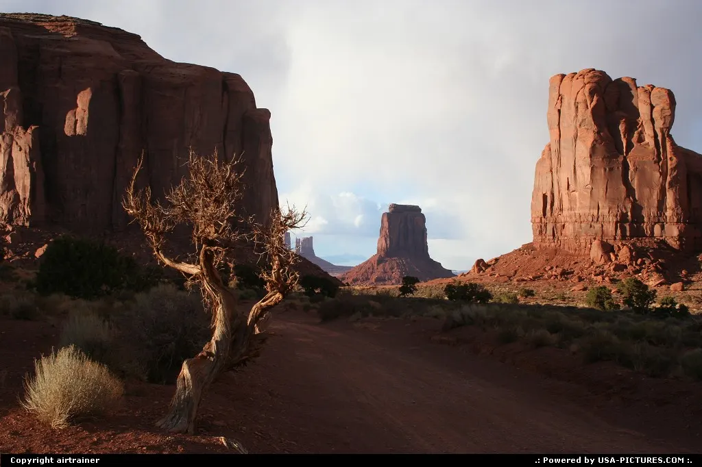 end of the day over Monument Valley