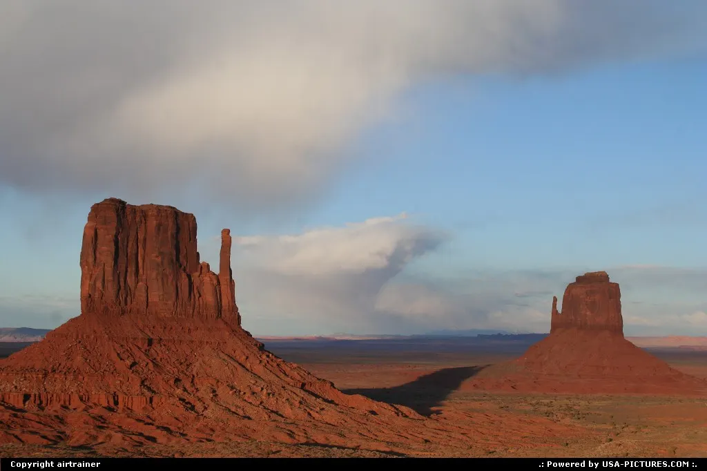 Monument Valley. East and West Mitten Buttes.