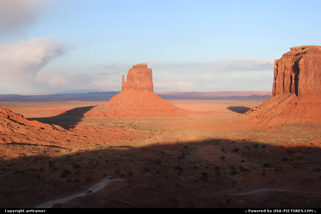 End of the day over Monument Valley.