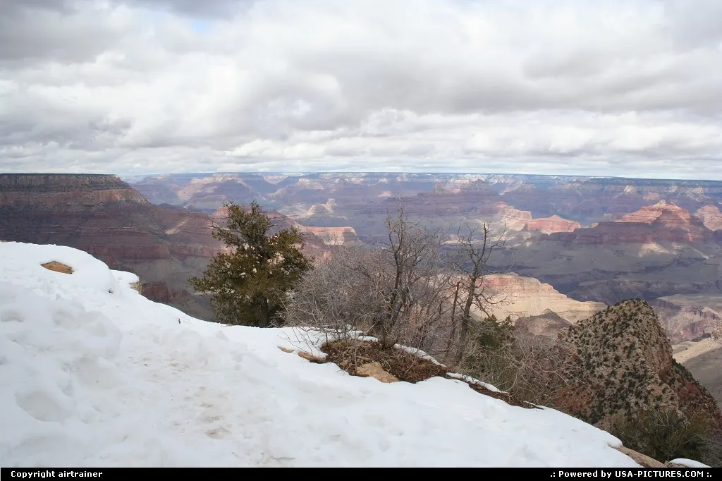 snow over the Grand Canyon, march 2006.