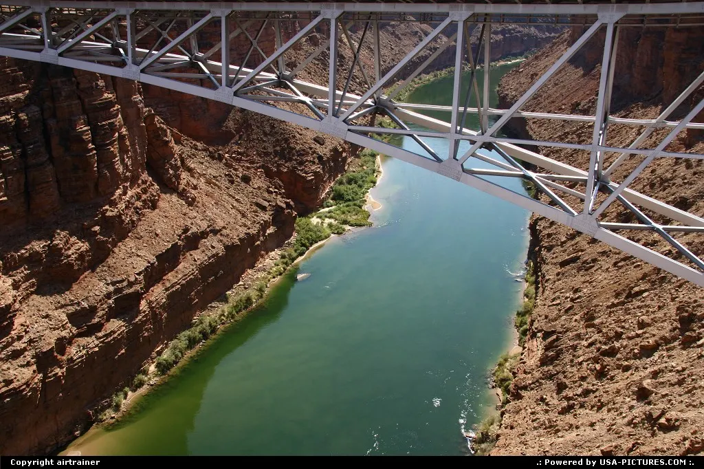 Navajo Bridge and the Colorado.