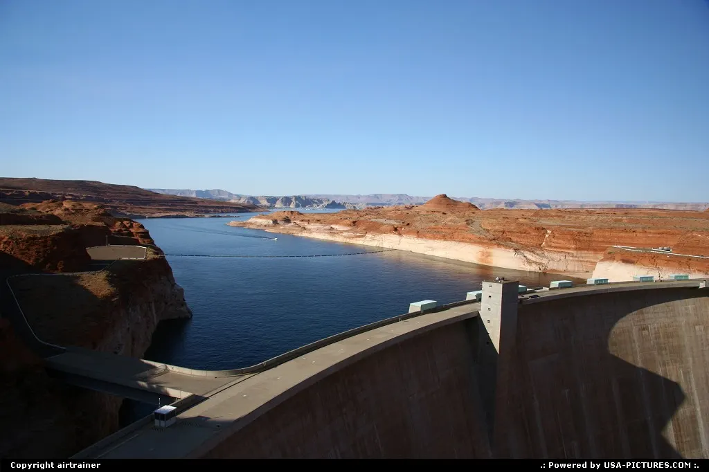 Glen Canyon Damn, near Page. The second largest dam on the Colorado.