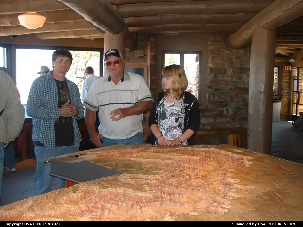 This is inside the visitors center at the top of the Grand Canyon.