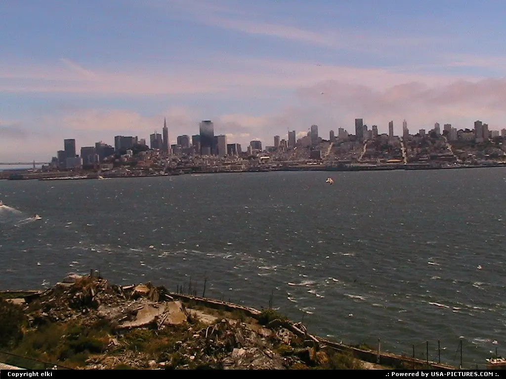 Downtown San Francisco from Alcatraz