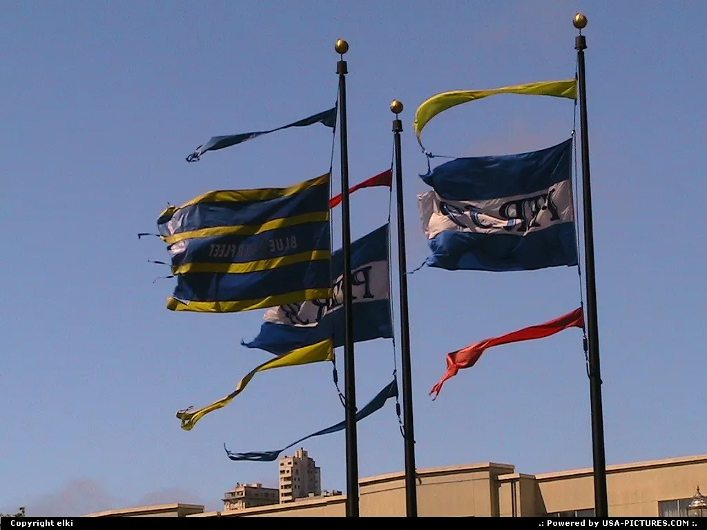 San Francisco piers 39 flags