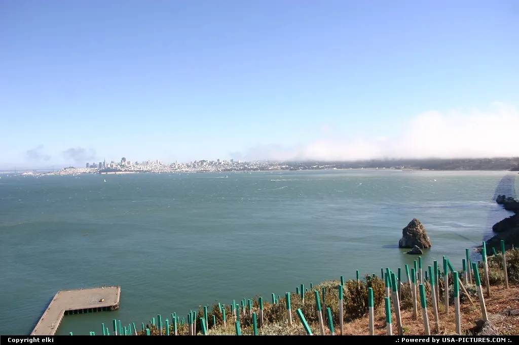 Foggy san francisco from the golden gate