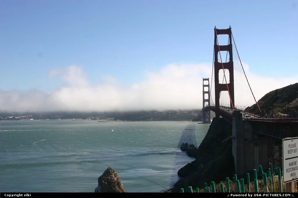The golden gate bridge from sausalito side