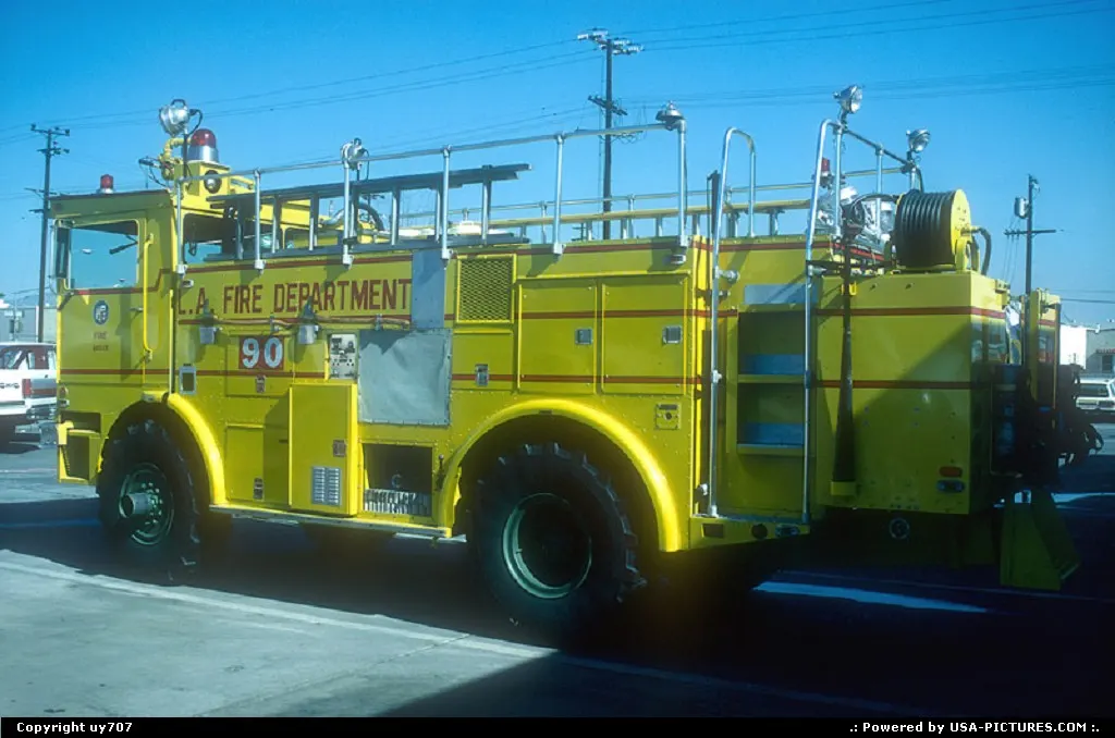Another LAFD station 90's all yellow finished fire engine specifically appointed to Van...