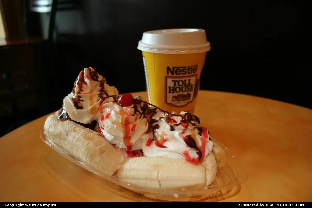 Care for a desert? A great, oversized banana split for me will be fine.