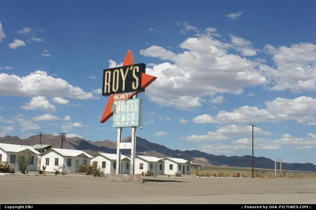 Roy's Motel and Café, a legacy of the sixties. On Route 66, en route to Las Vegas