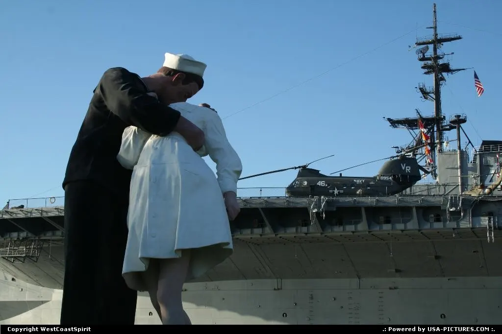 San Diego California Unconditional Surrender, Seward Johnson, sailor, nurse, sculpture,...