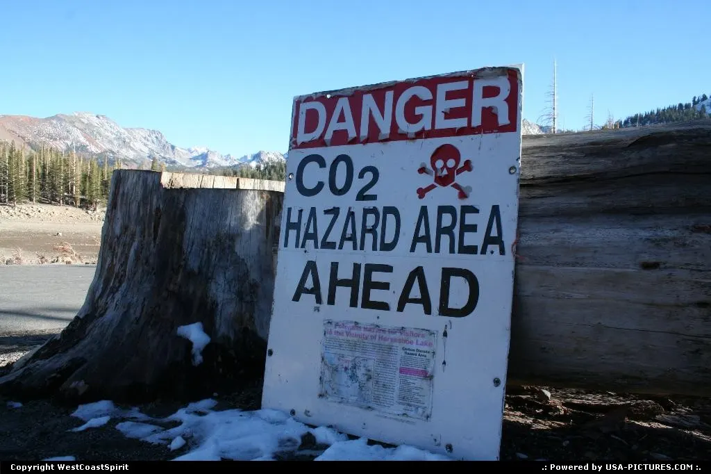 It was somewhat frightening to see this sign in Horseshoe Lake, in the Mammoth Lakes area.