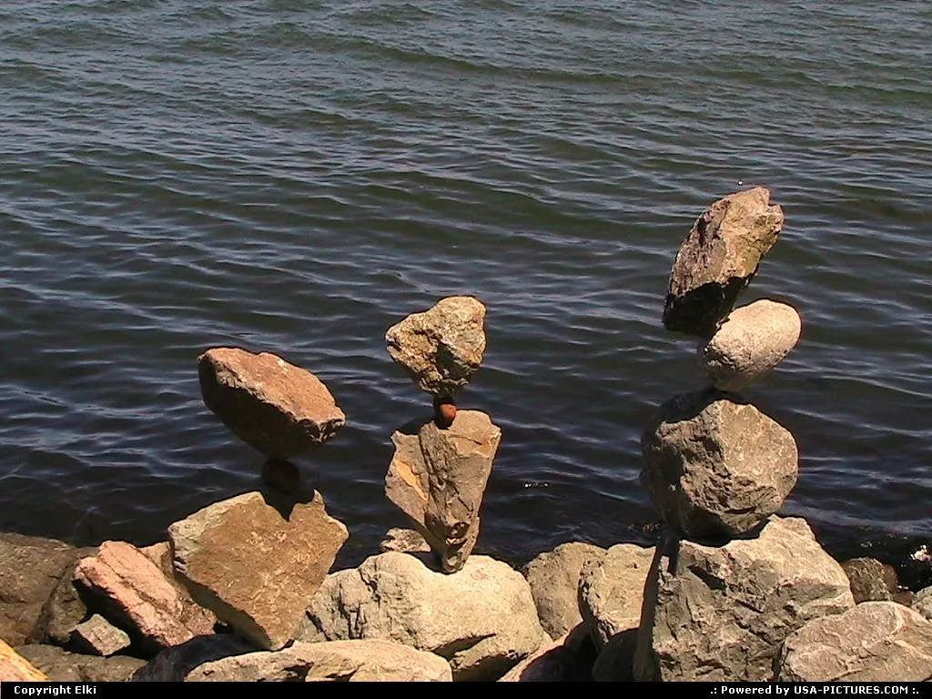 Glue less balanced rocks