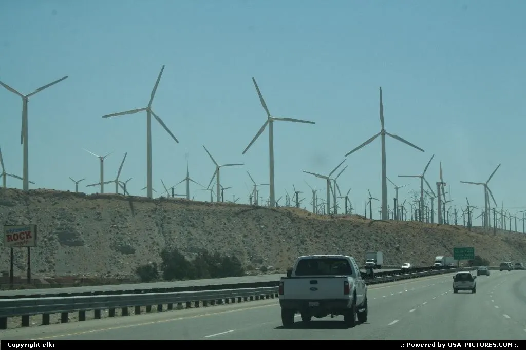 Wind tubine field on the way to vegas from Los angeles.