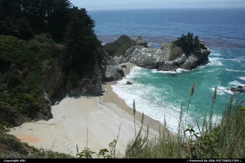 Wild beach at julia pfeiffer burns state park.