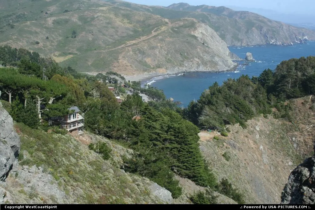 Muir Beach, California located on the coastal Road, north of San Francisco.