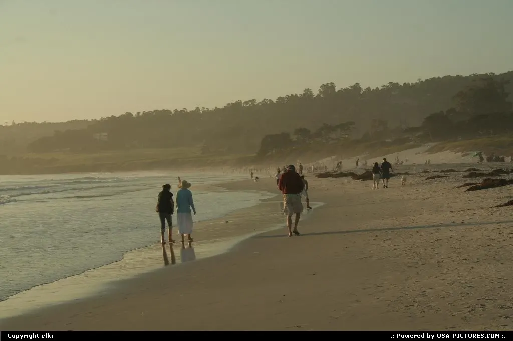 Carmel beach at sunset
