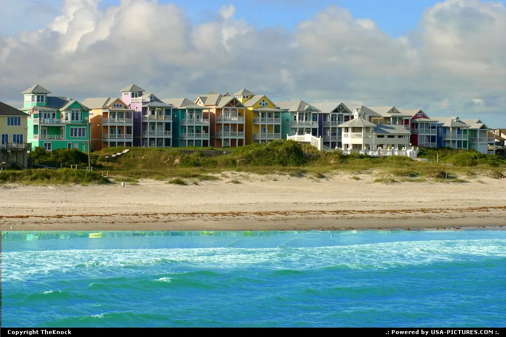 Colorful Beach Houses at the Atlantic Beach