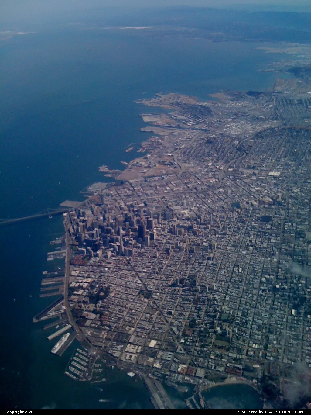 Awesome overview of San Francisco Bay while climbing on the way back to Paris France