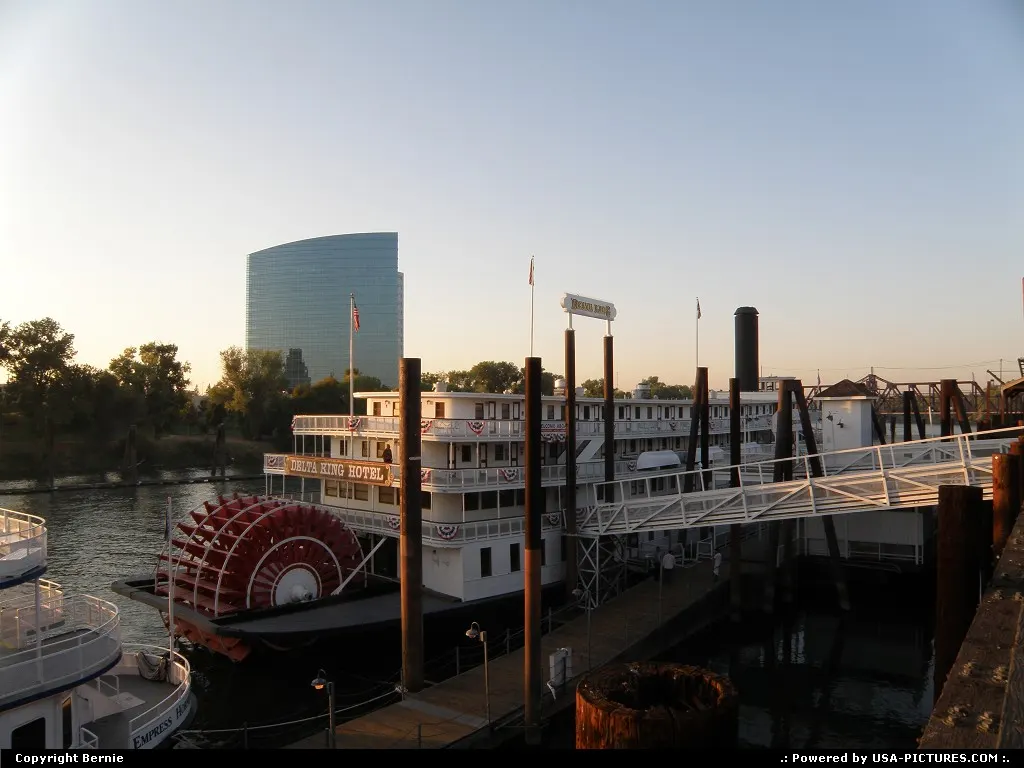 The Delta King Hotel on the Sacramento River.