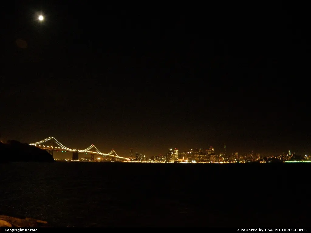 Bay Bridge and dowtown San Francisco from Treasure Island
