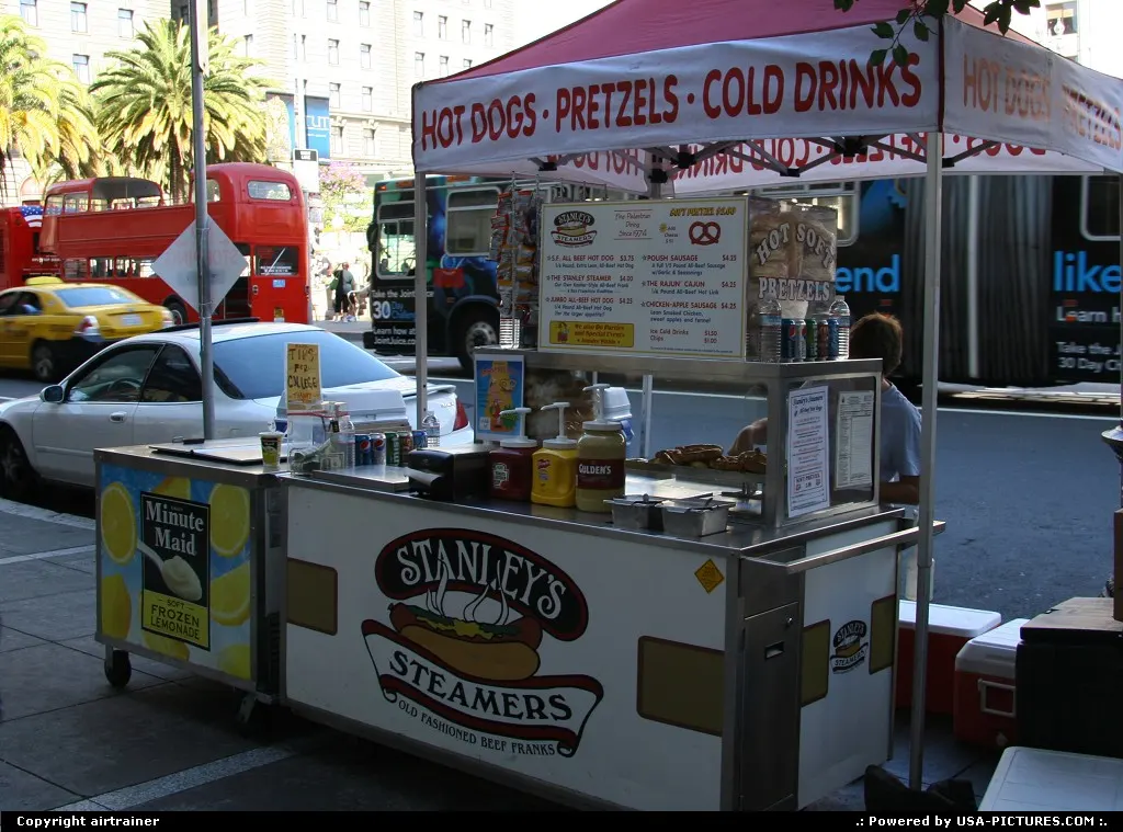 Hot dogs and pretzels at Union Square.