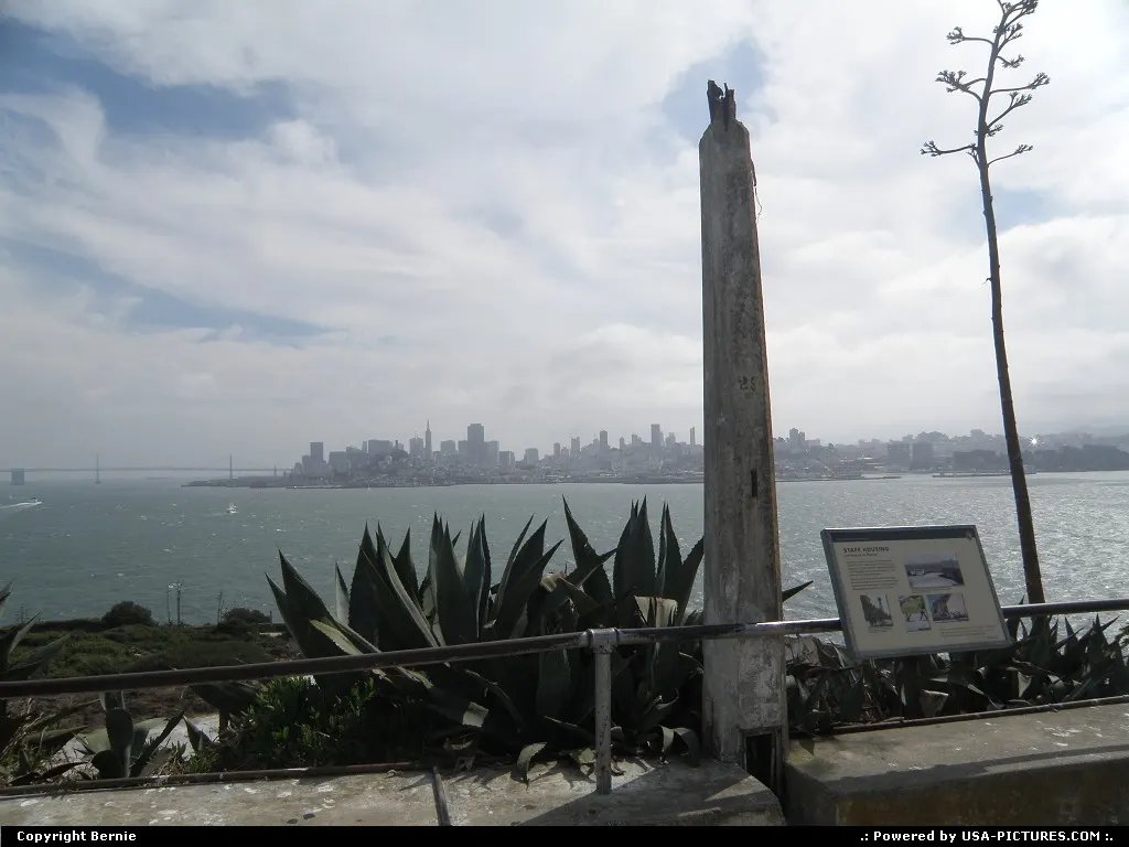 San Francisco skyline viewed from Alcatraz.