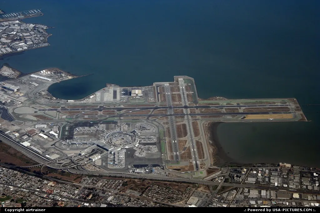 SFO international airport, viewed from a Southwest 737 some minutes after take-off