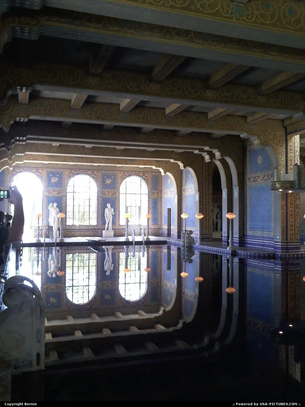 The late William Hearst's private covered pool