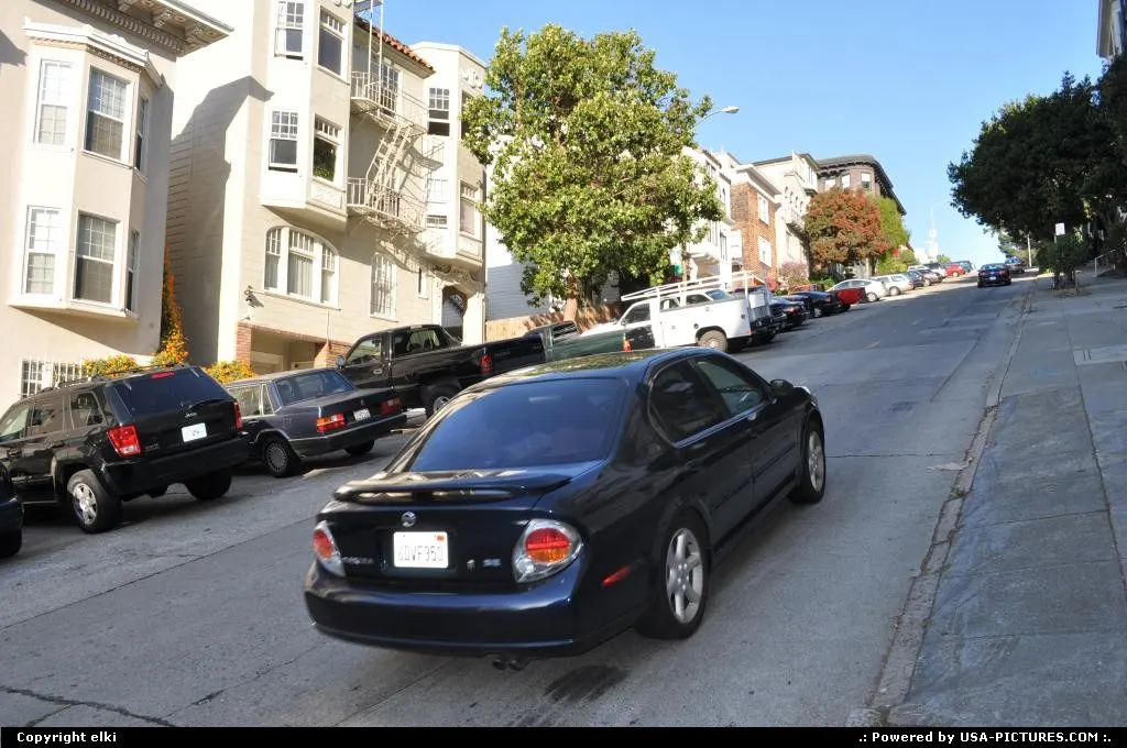 typical steep street in San Francisco