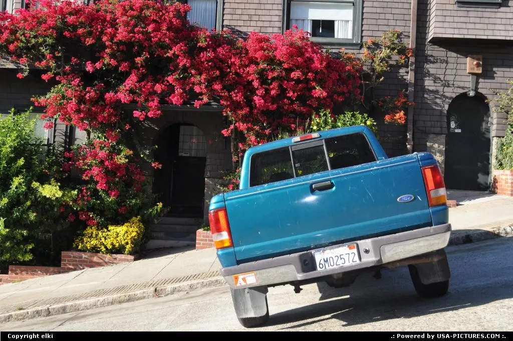 typical steep street in San Francisco
