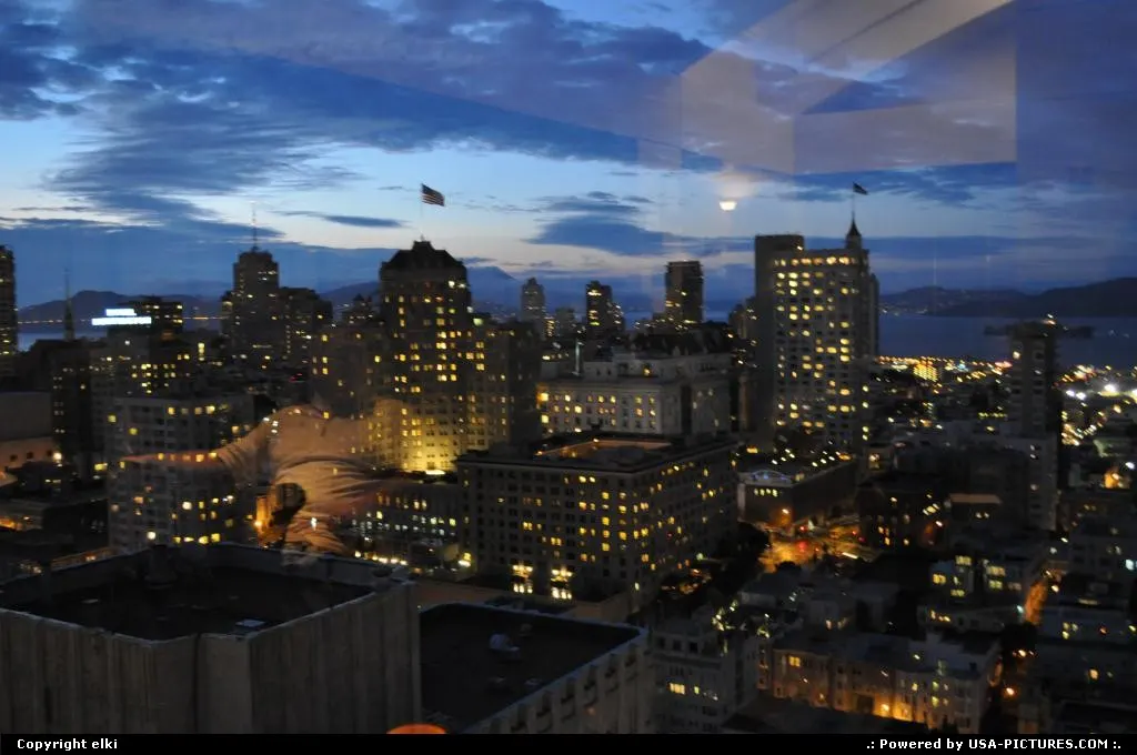 san francisco overview by night from hyatt lounge